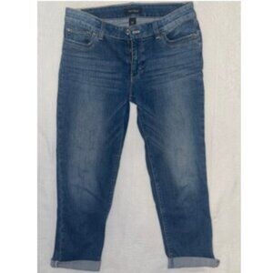 White house Black Market Slim Crop 8 Jeans Women 30x24 Blue Denim